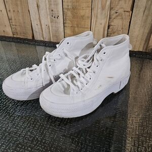 adidas White High-Top Athletic Shoes